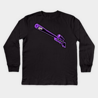 Punchado Sniper Rifle Blank Text, v. Code Purple Kids Long Sleeve T-Shirt